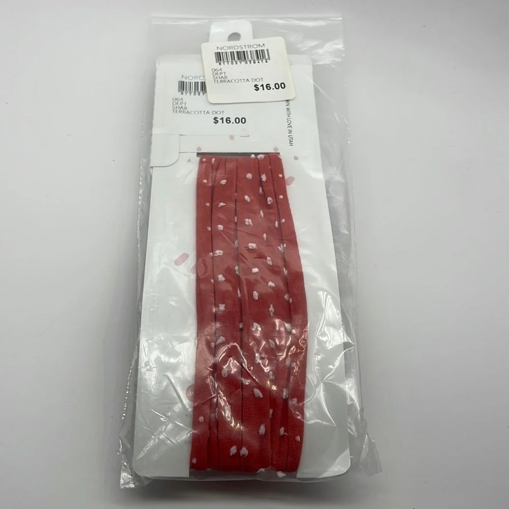 Baby Bling Shab-Blow-Lous Headband, Terracotta Dot, OS, NWT
